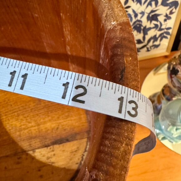 Antique Swing Handle Wood Firkin Bucket with Currier & Ives Print - Picture 10 of 11